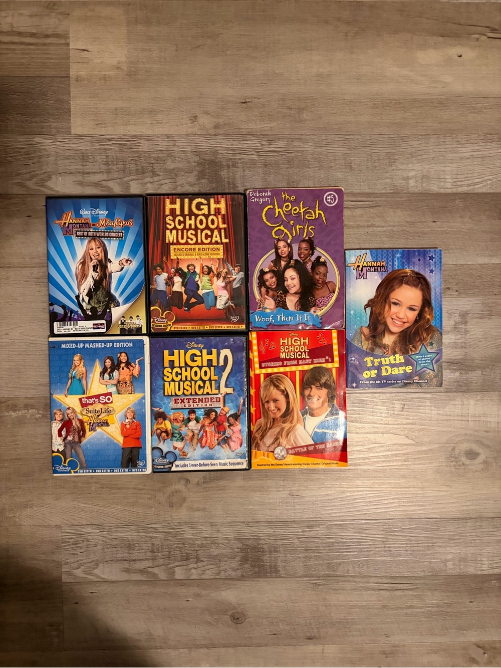Disney DVD & Book Bundle Lot of 7 - Hannah Montana, High School Musical, etc.